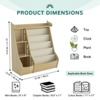 Montessori 4-Tier Kids Bookshelf & Toy Storage Organizer with Deer-Head Silhouette