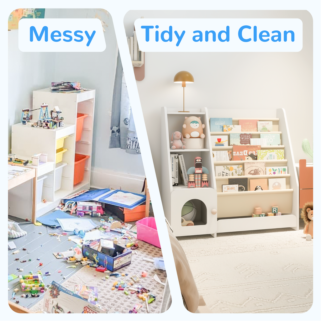 4 Tier Children's Bookshelf with Doors