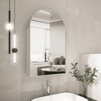 Arched  Mirror Cabinet | 31.5" ×19.6" with Large Storage
