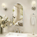 Arched Bathroom Mirror Cabinet | 29.5" × 15.7" with Large Storage
