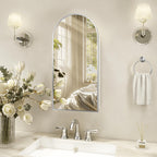 Arched Bathroom Mirror Cabinet | 29.5" × 15.7" with Large Storage