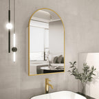 Arched  Mirror Cabinet | 31.5" ×19.6" with Large Storage