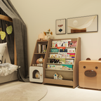 4 Tier Children's Bookshelf with Doors
