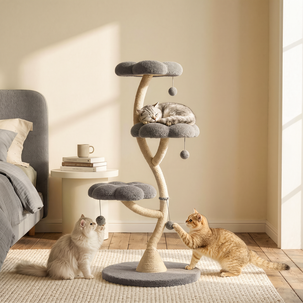 3-Tier Flower-Shaped Cat Tree