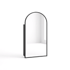 Arched Wall-Mounted Bathroom Mirror Cabinet with Storage & Outlet