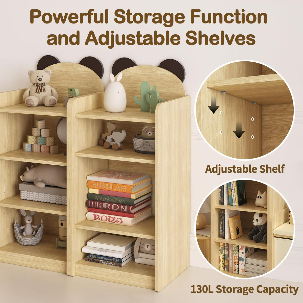 3-Tier Adjustable  Children's Bookcase