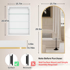 Arched Bathroom Mirror Cabinet | 29.5" × 15.7" with Large Storage