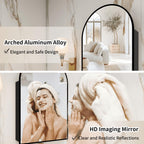 Arched  Mirror Cabinet | 31.5" ×19.6" with Large Storage