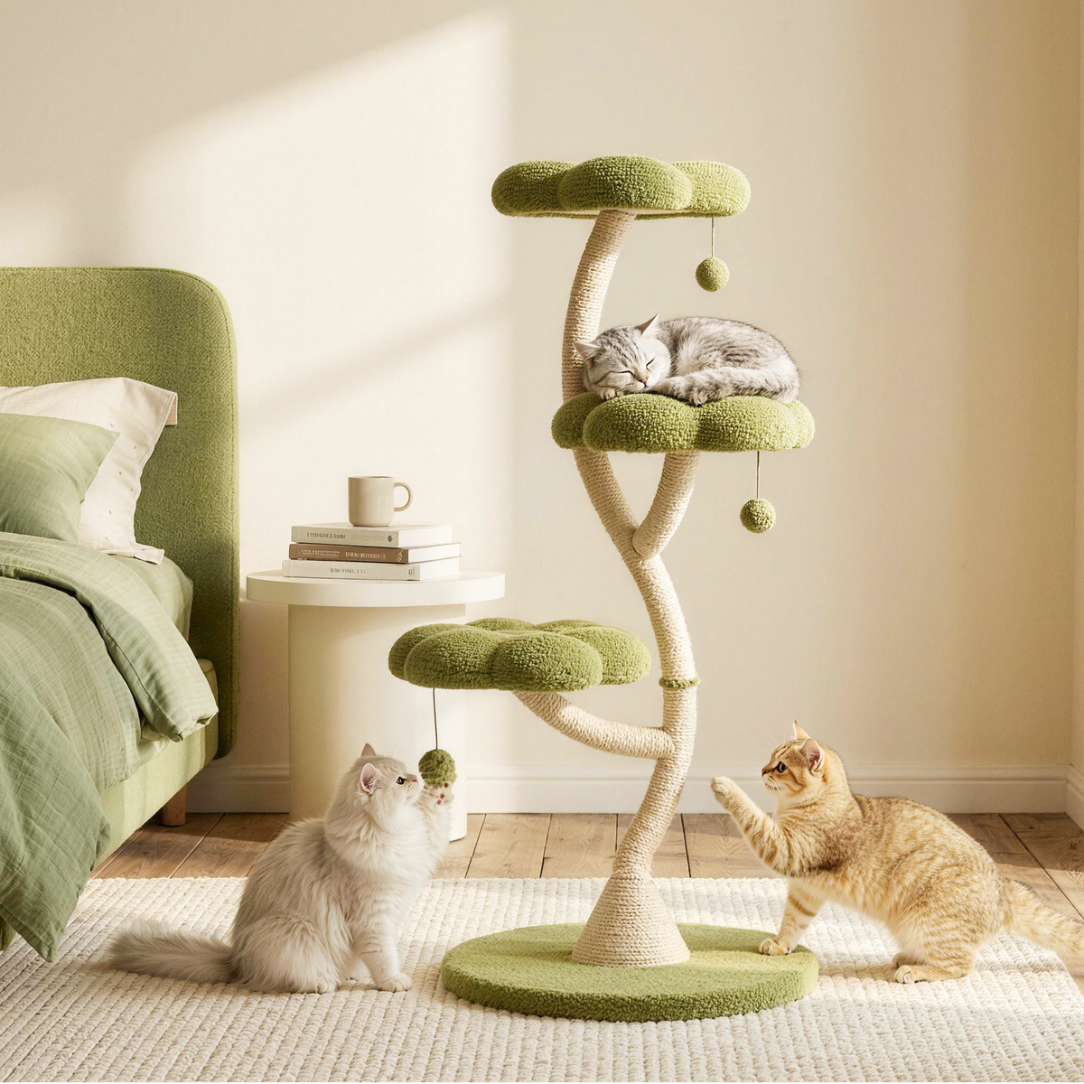 3-Tier Flower-Shaped Cat Tree