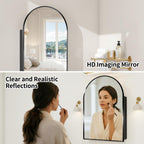 Arched Mirror Cabinet | 30" ×20" with Large Storage