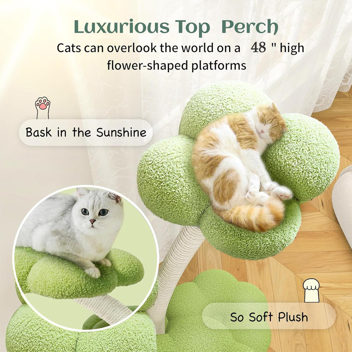 3-Tier Flower-Shaped Cat Tree