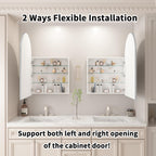 Arched Mirror Cabinet | 36" ×24" with Large Storage