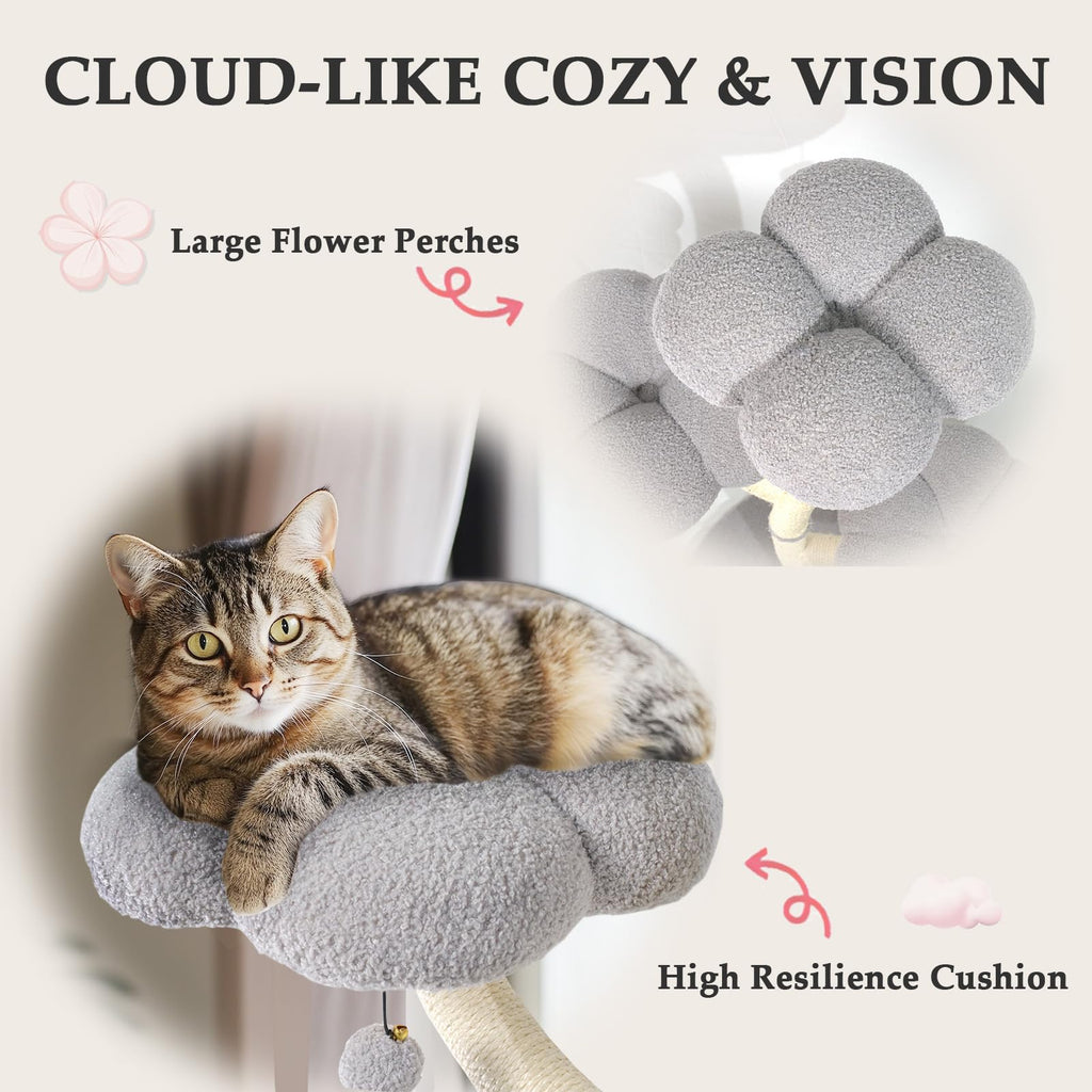 3-Tier Flower-Shaped Cat Tree