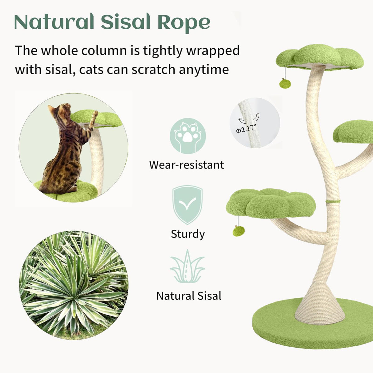 3-Tier Flower-Shaped Cat Tree