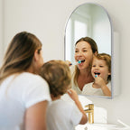 Arched Mirror Cabinet | 30" ×20" with Large Storage