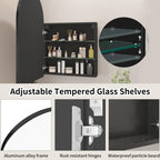 Arched  Mirror Cabinet | 31.5" ×19.6" with Large Storage