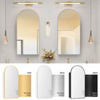 Arched Bathroom Mirror Cabinet | 29.5" × 15.7" with Large Storage