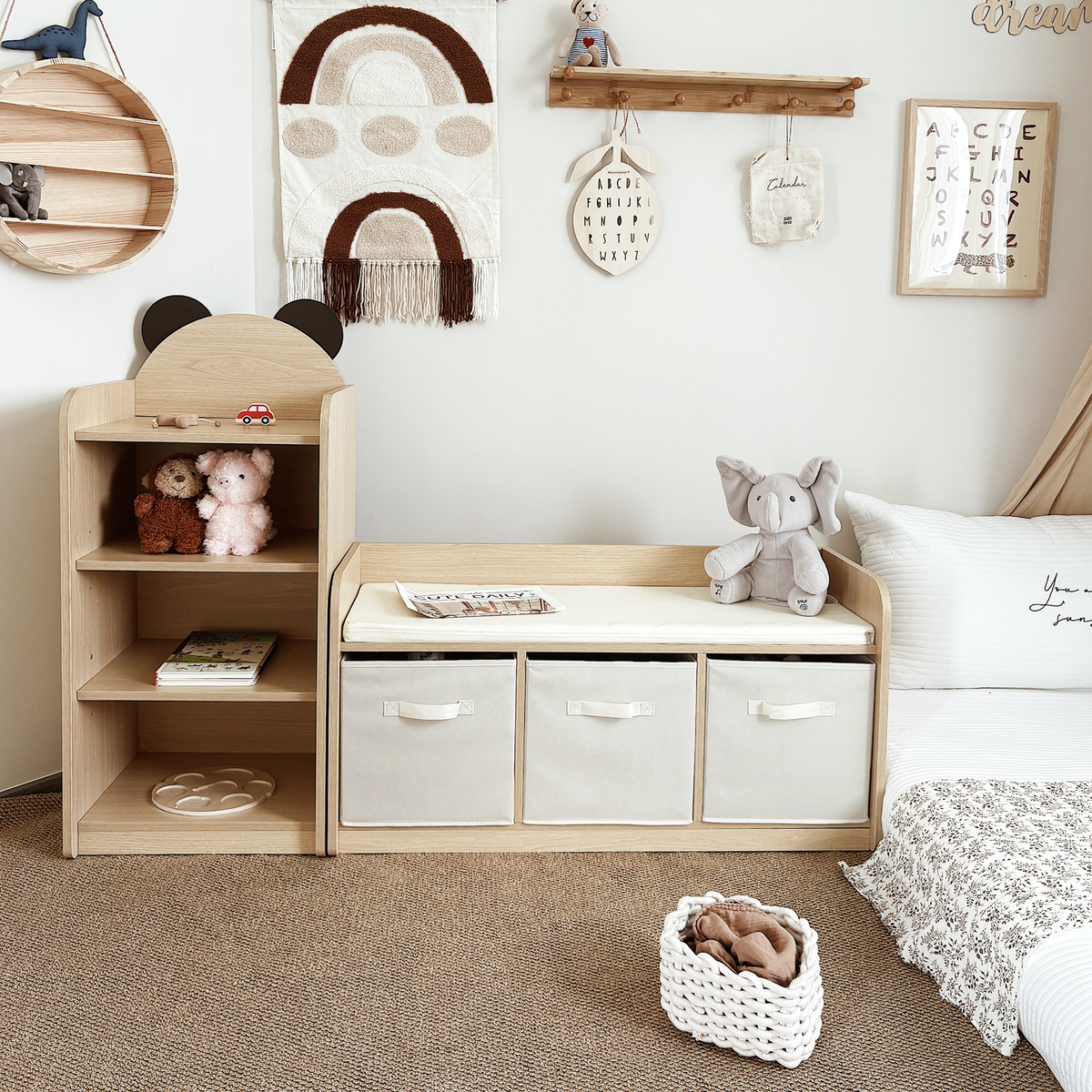 3-Tier Adjustable  Children's Bookcase