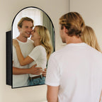 Arched Mirror Cabinet | 30" ×20" with Large Storage