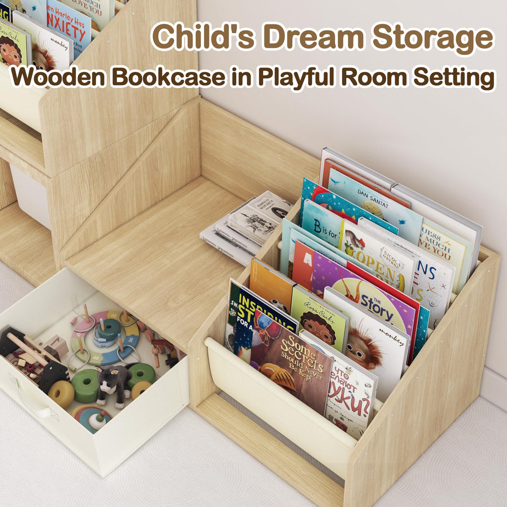 3-in-1 Mini Bookshelf with Drawer