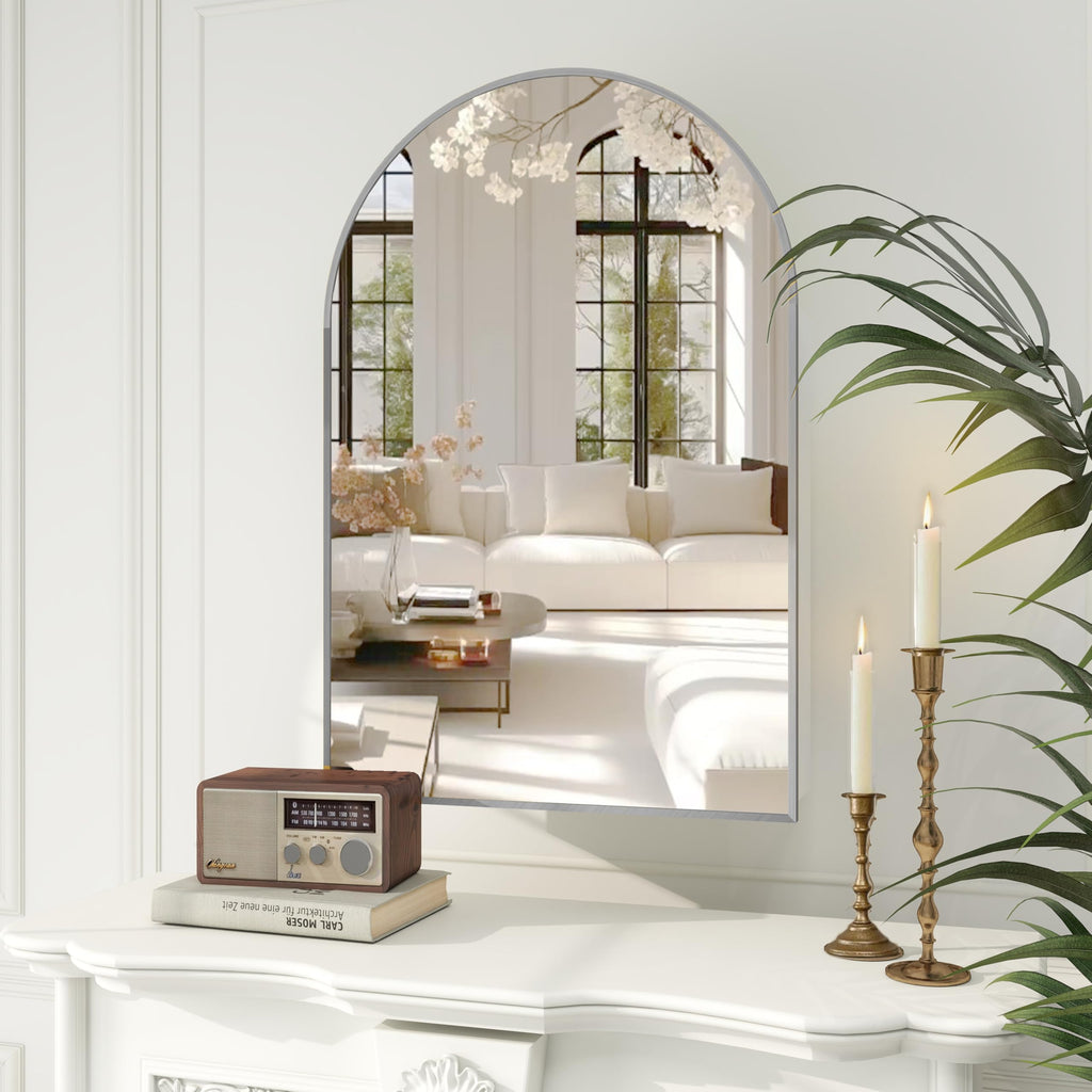 Arched Mirror Cabinet | 36" ×24" with Large Storage