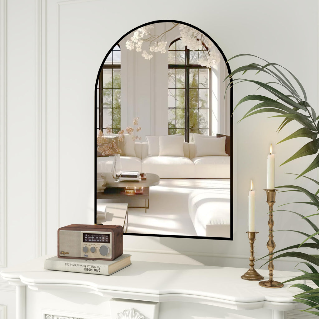 Arched Mirror Cabinet | 36" ×24" with Large Storage