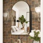 Arched  Mirror Cabinet | 31.5" ×19.6" with Large Storage