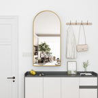 Arched Bathroom Mirror Cabinet | 29.5" × 15.7" with Large Storage
