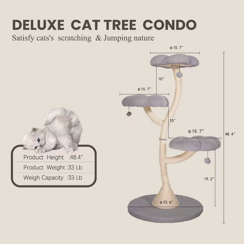 3-Tier Flower-Shaped Cat Tree